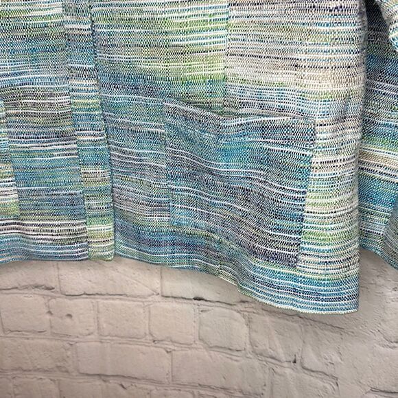 Luciano Dante Women’s Blue Green Snap Closure Front Pockets Vintage Blazer sz L - Picture 2 of 7